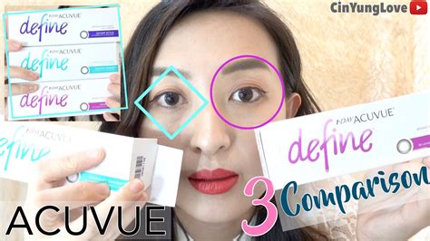 Review And Try On 3 Softlens Acuvue Define Vivid Style Radiant Charm