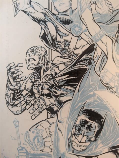 Wip Justice League Cover Pencils By Jim Cheung Inks By Me R