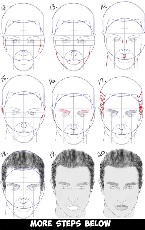 More images for how to draw a strong man easy » Learn How to Draw a Handsome Man's Face from the Front ...