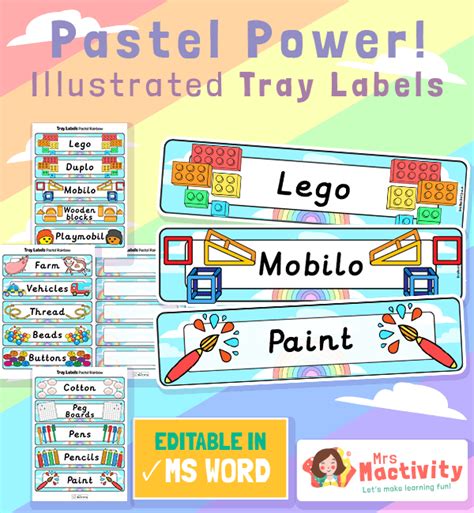 Editable Tray Labels Classroom