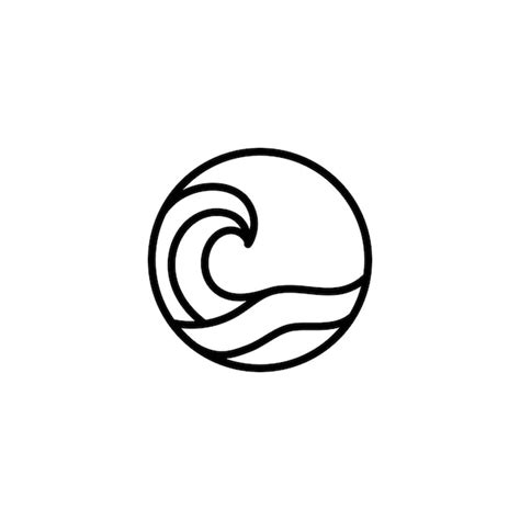 premium vector water wave icon logo template