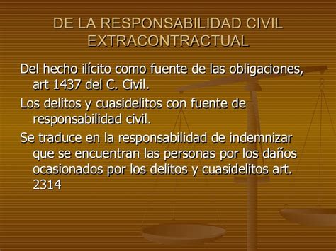 De La Responsabilidad Civil Extracontractual