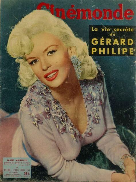 Jayne Mansfield On The Cover Of Cinémonde Magazine France March 7th