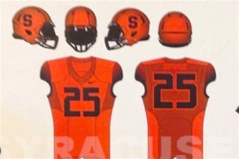 The Orange Version Of Syracuses New Football Uniforms Looks Great So