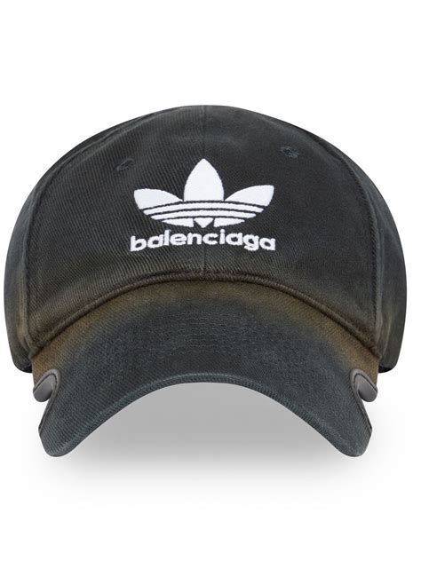 Balenciaga X Adidas Logo Embroidered Cut Out Cap Farfetch