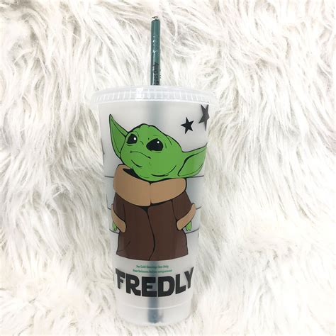 Baby Yoda Starbucks Cup Reusable 24oz This Is The Way Etsy