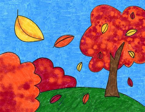 When my oldest daughter was a toddler, we went on a nature walk to hunt down some amazing fall leaves on thanksgiving day. How to Draw a Fall Tree · Art Projects for Kids