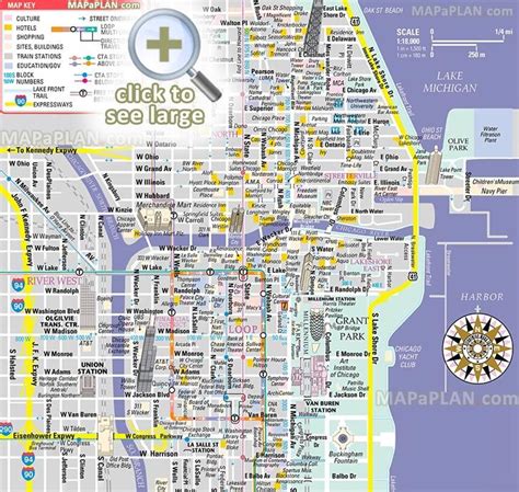 Chicago Maps Top Tourist Attractions Free Printable City Street Map