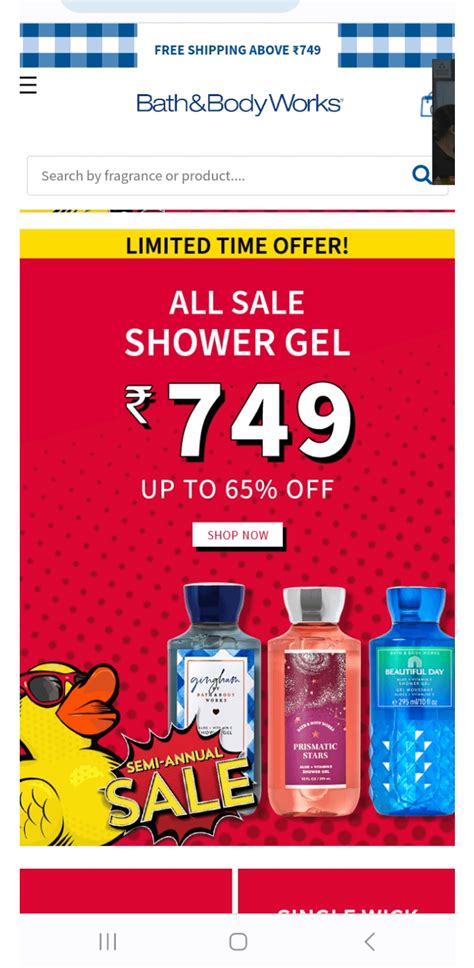Bbw Shower Gels Rs 749 Rbathandbodyworksindia