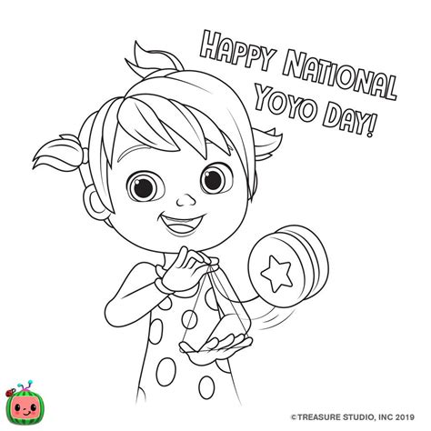 Cocomelon Coloring Pages Yoyo Day In 2021 Coloring Pages 2nd