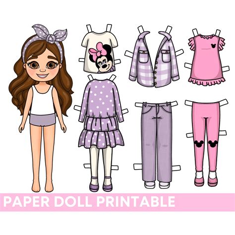 Cute Pink Clothes For Paper Dolls Printable Diy Activities For Etsy Singapore