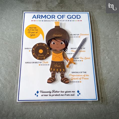 Armor Of God Lds Activity Sheet Busy Binder Etsy