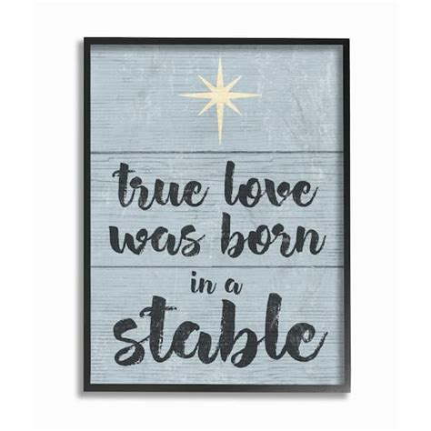 Stupell Industries 11 In X 14 In Blue And White Christmas True Love
