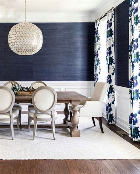 Grasscloth Wallpaper In The Dining Room Chrissy Marie Blog