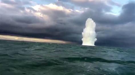 British Royal Navy Detonate Wwii Bomb At Sea Youtube