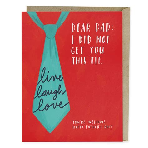 Live Laugh Love Tie Father S Day Card Father Humor Happy Fathers Day Cards Happy Fathers Day