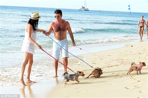 simon cowell and lauren silverman enjoy a romantic display in barbados daily mail online