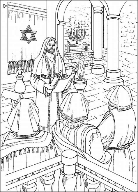Jesus In The Temple Sunday School Coloring Pages Bible Coloring