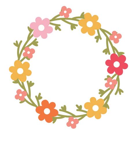 Floral Wreath Svg Cut File Design Clip Art Library