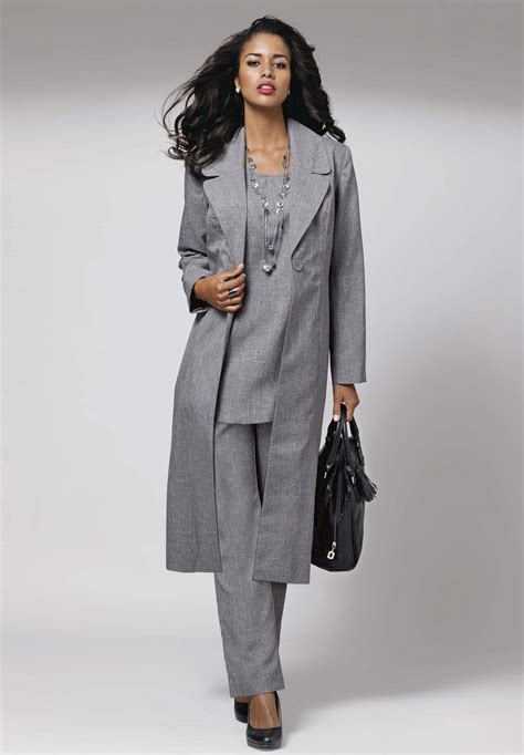 Womens Dress Suit With Long Jacket