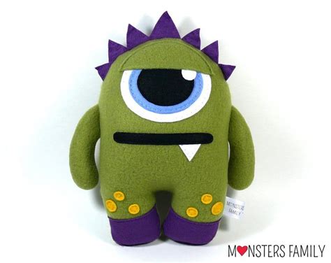 Monster Plush Toy Cute Plush Monster Stuffed Animal Etsy Personalized