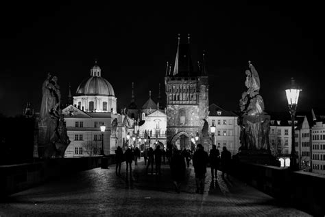 free images light black and white bridge street night town old city cityscape travel