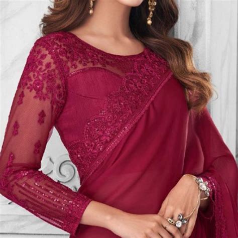 Red Wedding Saree Jacket Design Sri Lanka Buy Online Saree Jacket