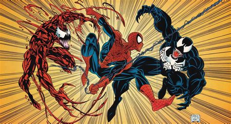 Carnage Spider Man And Venom Art By Mark Bagley Carnage Marvel
