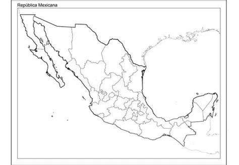 Mapa Republica Mexicana Con Division Politica Sin Nombres Para Imprimir Sexiz Pix