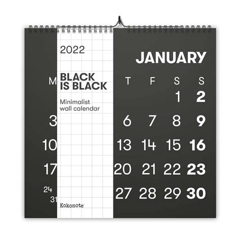 Buy Official Black Is Black Minimalist 2022 2022 12 X 12 Square