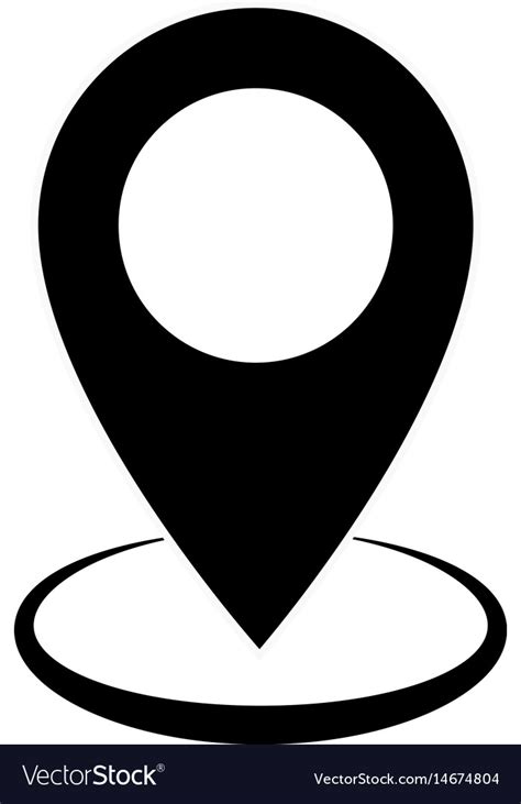 Gps Icon On White Background Sign Royalty Free Vector Image