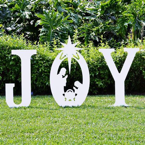 Teak Isle Outdoor Nativity Set Weatherproof Joy Nativity Outdoor