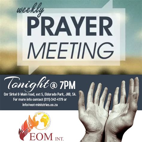 Copy Of Weekly Prayer Meeting Service Template Postermywall