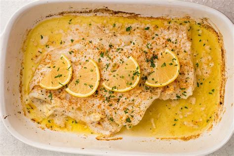 Grilled Fish Fillet With Lemon Butter Sauce
