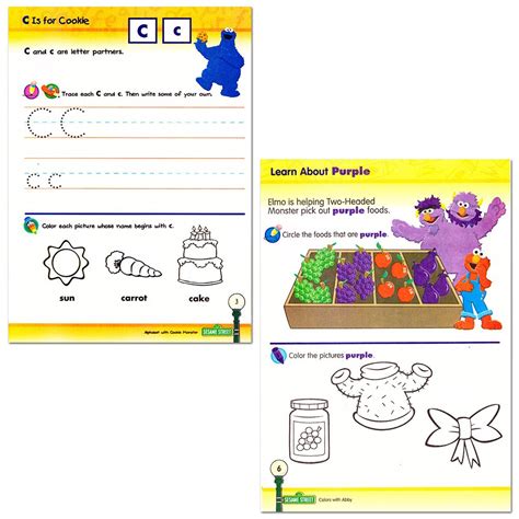 Buy Sesame Street Preschool Workbooks And Flashcards Set Age 3 Age 4