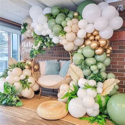 Buy Sage Green And White Balloon Garland Kit Baby Shower Decoration