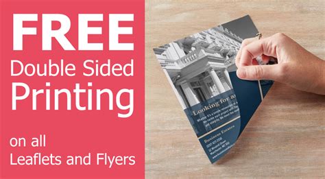 Free Double Sided Printing On All Our Leaflets And Flyers