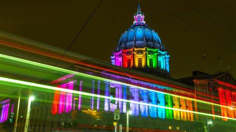 San Francisco City Hall Lit With Rainbow Lights For Pride Bing Gallery