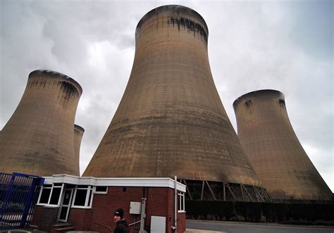 Large Cooling Towers Of The Nuclear Power Plant Image Free Stock