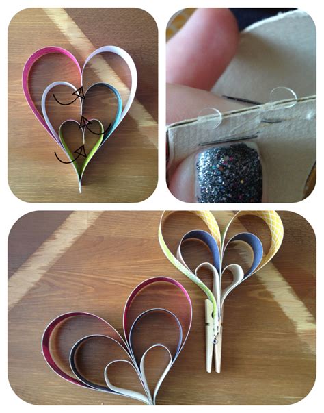 How To Make A 3d Paper Heart Feltmagnet Crafts