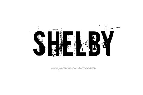 Shelby Name Tattoo Designs
