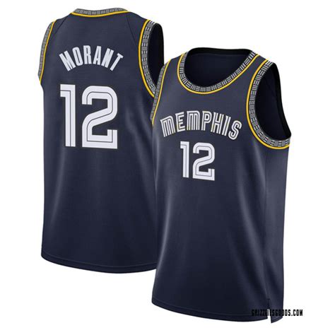 Big And Tall Mens Ja Morant Memphis Grizzlies Nike Swingman Navy 202122
