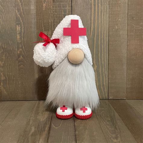 Nurse Gnome Doctor Gnome Healthcare Gnome Etsy In Crafts