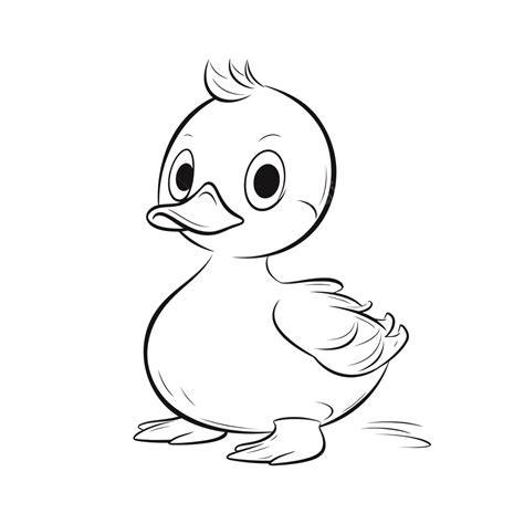 Cute Little Ducks Coloring Pages Outline Sketch Drawing Vector Duck