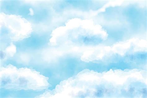 Blue Watercolor Cloudy Blue Sky Background 4837192 Vector Art At Vecteezy