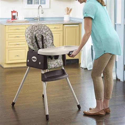 Currently use high chair at home and have a booster seat at my parents' house. Graco Simple Switch Portable High Chair and Booster,