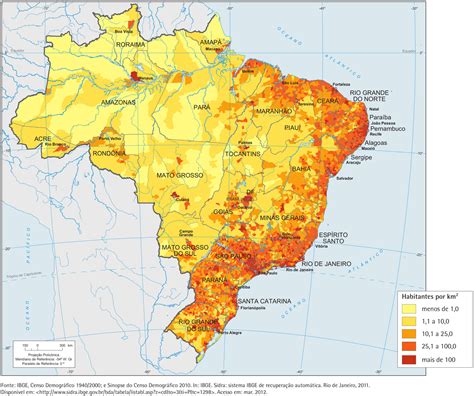 Mapas D Sobre A Densidade Populacional Geografia Sociedade E Natureza
