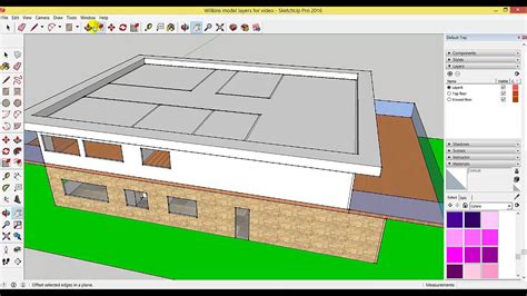 Sketchup 10 Creating A Flat Roof Youtube