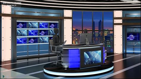 Virtual Tv Studio News Set 27 Flippednormals