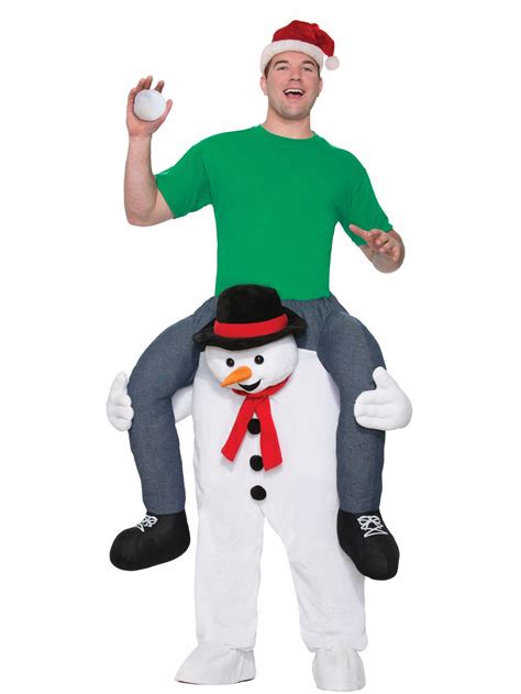 Mens Cold Shoulders Snowman Ride On Costume Adult Costumes Halloween